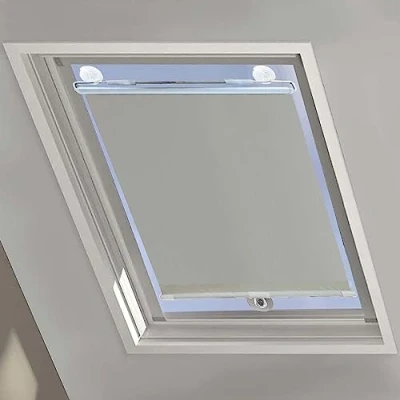 Afbeelding van Verduisterende Gordijnen,verstelbare zuignap Rolgordijnen,Zonnescherm,tijdelijk draagbaar raamgordijn,Zonder Boren,Intrekbaar binnen rolgordijn,Grey 50x125cm(19.7 * 49.2in)
