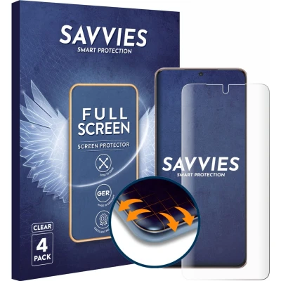 Afbeelding van Savvies Screenprotector voor Samsung Galaxy S21 Ultra 5G Folie Beschermfolie transparant volledig dekking (4 Stuks)