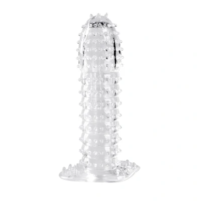Afbeelding van Geribbelde Penis Sleeve Extra Stimulerende Noppen Golvend