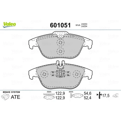 Afbeelding van Valeo Remblokset 601051