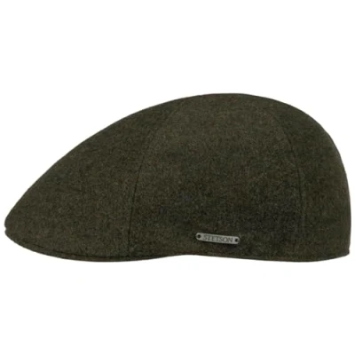 Afbeelding van Stetson Texas Wool Gatsby Cap Heren kleppetten flat hat duckbill met klep voering voor Herfst/Winter L (58 59 cm) olijfgroen