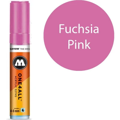 Afbeelding van Molotow 327HS Fuchsia Pink roze acryl marker Chisel tip 4 8mm Kleur