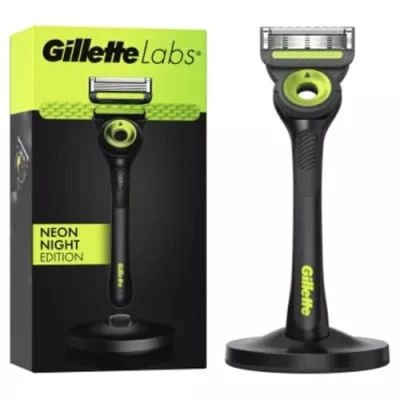 Afbeelding van Gillette Labs Scheerapparaat voor heren, 1 handvat, navulmes, inclusief magnetische premium houder