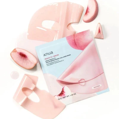 Afbeelding van Anua Peach 70 Niacin Brightening Collagen Mask 4 stuks Gezichtsmasker Korean skincare