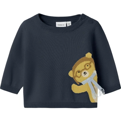 Afbeelding van Name It baby jongens trui KANO Blue Regular Fit