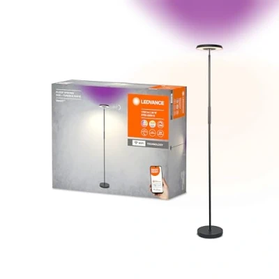 Afbeelding van LEDVANCE SMART+ WIFI FLOOR UPDOWN Wand &amp; Stehleuchte, schwarz, 13,5W, 1750lm, regulierbares Weiß Farblicht, zwei Lichtquellen, dimmbar, lange Lebensdauer, RGB Licht, App steuerbar, 3000K