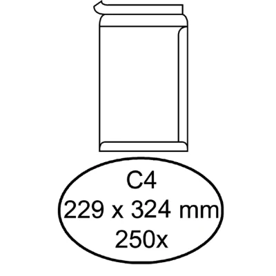 Afbeelding van Envelop Akte C4 229x324mm Zelfklevend Wit
