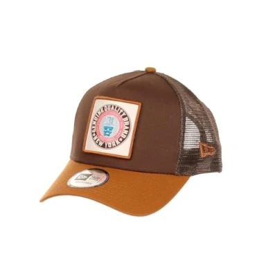 Afbeelding van New Era York Best Choice Patch Brown A Frame Adjustable Trucker Cap One Size