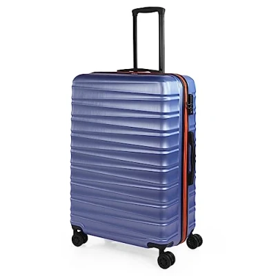 Afbeelding van JASLEN Middelgrote Koffer. Medium Trolley Reiskoffer van JASLEN. Lichtgewicht ABS Harde Schaal 4 Wielen Cijferslot, Blauw