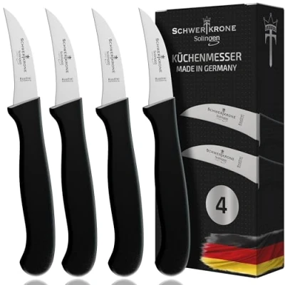 Afbeelding van Schwertkrone Messenset 4 Stuks Roestvrijstaal, Vaatwasserbestendig Keuken &amp; Schilmes voor Groenten, Universeel Gebruik