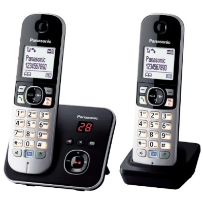 Afbeelding van Huistelefoon Panasonic KX TG6822FRB Zwart Grijs
