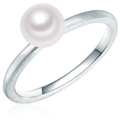 Afbeelding van Valero Pearls Ring zilver / parelwit