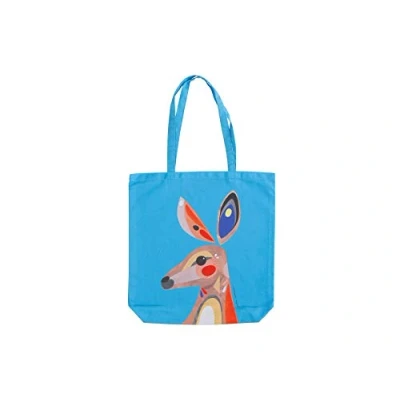 Afbeelding van Maxwell &amp; Williams Pete Cromer Grote Tote Bag met Kangoeroe, 100% Katoenen Draagtas, 42 x 41 Centimeter