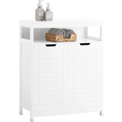 Afbeelding van SoBuy Badkamerkast Lage Kast 2 Deurs 100 x 42 20 cm Wit