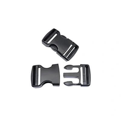 Afbeelding van BAIWOAK Quick Side Release Gespen 1,5 Inch Breed 2 Pack Dual Verstelbare Geen Naaiclips Snaps Heavy Duty Plastic Vervanging voor Nylon Webbing Strap Rugzak Fanny Riem Hondenhalsbanden