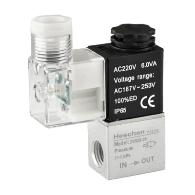 Afbeelding van Heschen, Magneetventiel voor elektrische banden 2V025 08 220VAC PT1/4 2 weg en posities