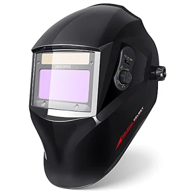 Afbeelding van Echte kleur Automatisch Soldeermasker, Auto Solderen Helm Zonneverduistering Groot Zicht Lashelm DIN5 9/9 13 Arc Tig Mig(met 5 Beschermers)