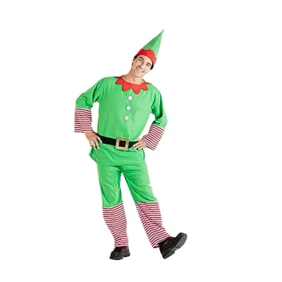 Afbeelding van Ciao Elf kerstkostuum heren kostuum (eenheidsmaat voor volwassenen), kleur groen, rood, 25307