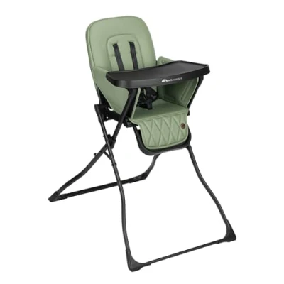 Afbeelding van Bebeconfort Mallow, kinderstoel, 0 3 jaar, 15 kg, ultra compact inklapbaar, comfortabele gepolsterde zitting, eenvoudig te reinigen, lichtgewicht (5,6 kg), inklappen met een hand, Mineral Green