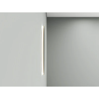Afbeelding van Wiesbaden Novi ronde spiegel met LED, dimbaar 100 cm geborsteld messing