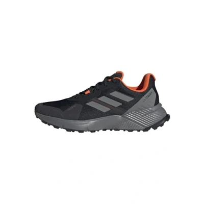 Afbeelding van Adidas Terrex Soulstride Trail hardloopschoenen, Heren, Maat: 50 2/3, Core black grey four semi impact orange Textiel/ synthetisch