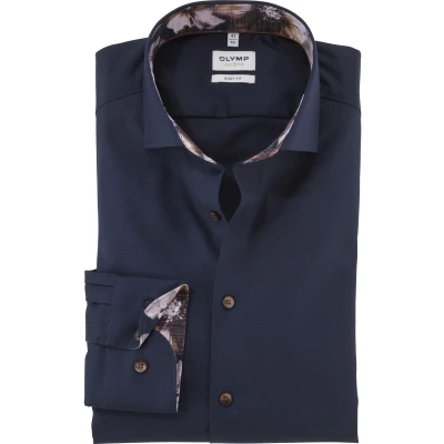 Afbeelding van OLYMP Level Five Body Fit Overhemd marine, Faux uni