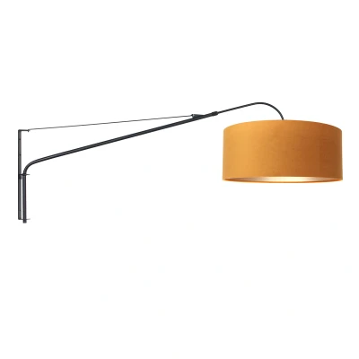 Afbeelding van Steinhauer wandlamp Elegant classy zwart metaal 8135ZW