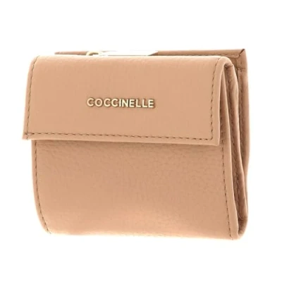 Afbeelding van Coccinelle Metallic Soft Mini Wallet Grainy Leather Toast, TOASTED