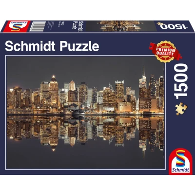 Afbeelding van Schmidt Legpuzzel Skyline New York 60 X 85 Cm Grijs 1500 Stukjes