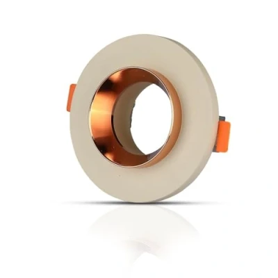 Afbeelding van V tac Inbouwspot Vt 862 Gu10 35w 10 X 4 Cm Gips Ivoor/roségoud