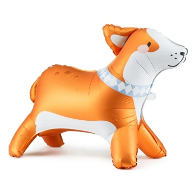 Afbeelding van Folieballon staand hond Corgi 88x70