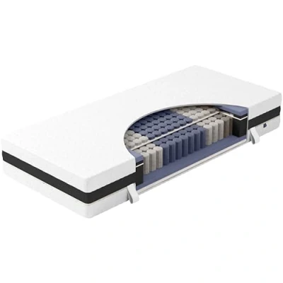 Afbeelding van Verapur Pocketveringmatras, 90 x 200 cm, hardheid H3, 7 zones, King Ortho Luxe Hypersoft matras, wasbaar overtrek, Oeko Tex , 30 cm hoog