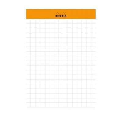 Afbeelding van RHODIA 194043C Bloc Memo N11 Orange A7 8,5x11,5 cm 5/5 (Petits Carreaux) 240 Feuillets 80g/m Pratique et Compact Collection Rhodiatime
