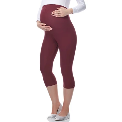 Afbeelding van Be Mammy Vrouwen Zwangerschaps 3/4 Legging 03 (Claret, XL)