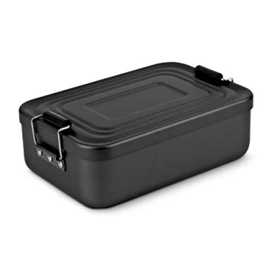 Afbeelding van ROMINOX lunchbox, aluminium (geanodiseerd), mat zwart, 17,3 x 11,9 5,6 cm
