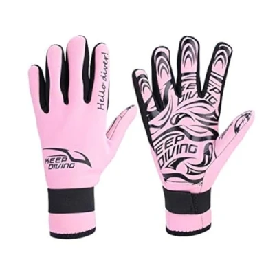 Afbeelding van VGEBY1 2 mm neopreen duikhandschoenen, 5 vingerige duikhandschoenen voor watersportuitrusting met hoge prestaties. Volwassene. (S roze)