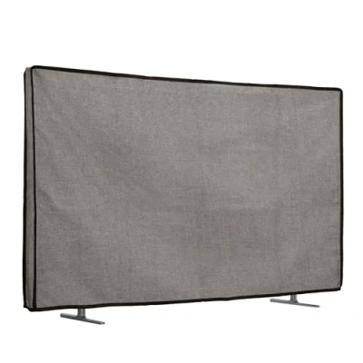 Afbeelding van kwmobile linnen beschermhoes voor smart tv geschikt 85&quot; hoes Opvouwbare Televisie cover in donkergrijs