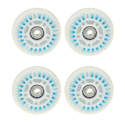 Afbeelding van CENPEK 4 stuks Inline Roller Skate Wielen met Led, Duurzame Lichtgevende Heldere om te schuiven, 70 mm, Blauw