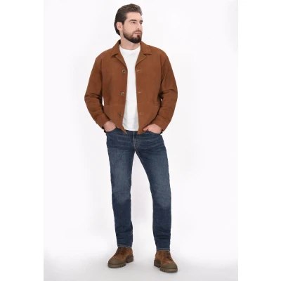 Afbeelding van Jas SCHMUDDELWEDDA XL / Cognac 100% Leer