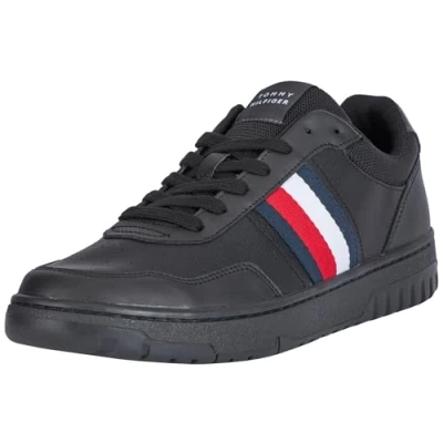 Afbeelding van Tommy Hilfiger Basket CORE LITE Sneakers laag, Heren, Maat: 42, Black Leer en textiel