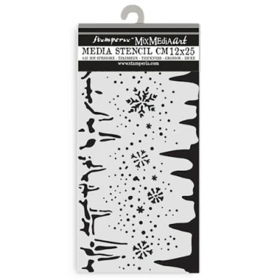 Afbeelding van Stamperia Dikke stencils voor plakboeken, albums, kaarten, bullet journal en meer, flexibel materiaal, gemakkelijk schoon te maken, perfect hobby&#039;s, ambachten geschenken (dewdrops,