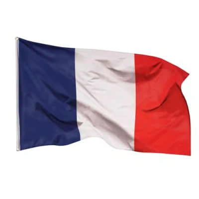 Afbeelding van Vlaggen van aricona vlag Frankrijk met 2 metalen ogen, weerbestendig franse nationale 90 x 150 cm, driekleur