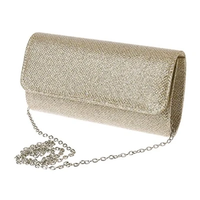 Afbeelding van IOOOFU Dames Avond Schoudertas Bruids Clutch Party Prom Bruiloft Envelop Handtas Champagne, 20x11x5cm/7.87x4.33x1.97in