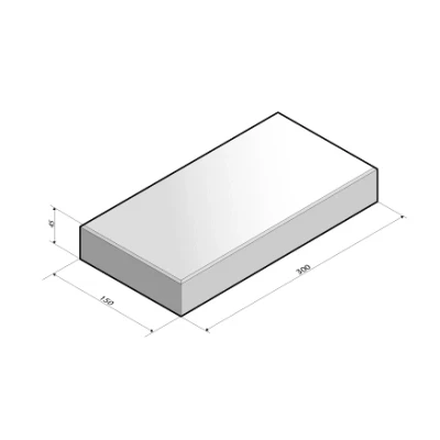 Afbeelding van Kijlstra Tegel 30x15x4,5 Cm Antraciet Komo Voorzien van een normale facetrand 5 mm
