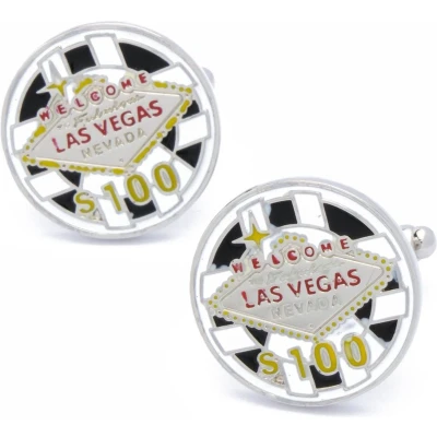 Afbeelding van Manchetknopen Las Vegas Wit en Blauw