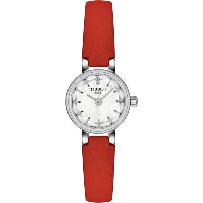 Afbeelding van Tissot T Lady Lovely T1400091611100 Horloge Leer Rood Ø 19 mm