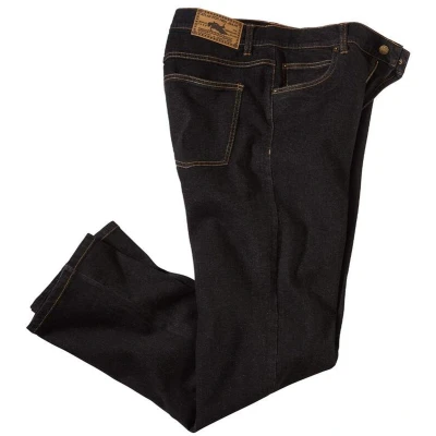 Afbeelding van ATLAS FOR MEN Zwarte regular stretch jeans Heren Verkrijgbaar in grote maten W44