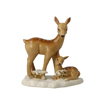 Afbeelding van Goebel Kerstfiguur Tierfigur Rehe im Schnee, Höhe ca. 14 cm (1 stuk)