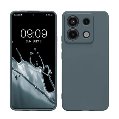 Afbeelding van kwmobile telefoonhoesje geschikt voor Xiaomi Redmi Note 13 Pro 5G / Poco X6 Hoesje smartphone Precisie camera uitsnede In leisteen
