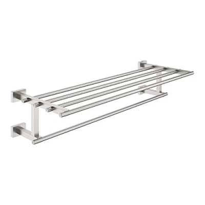 Afbeelding van Grohe essentials cube multi handdoekrek 2x arm 600mm metaal supersteel 40512dc1